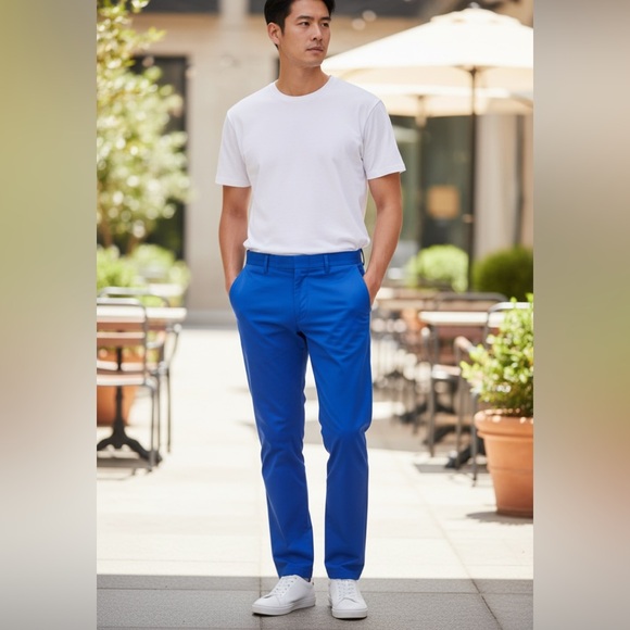 Ralph Lauren RLX Golf Chino Tailored Fit Featherweight Cypress Pants Blue 36/32